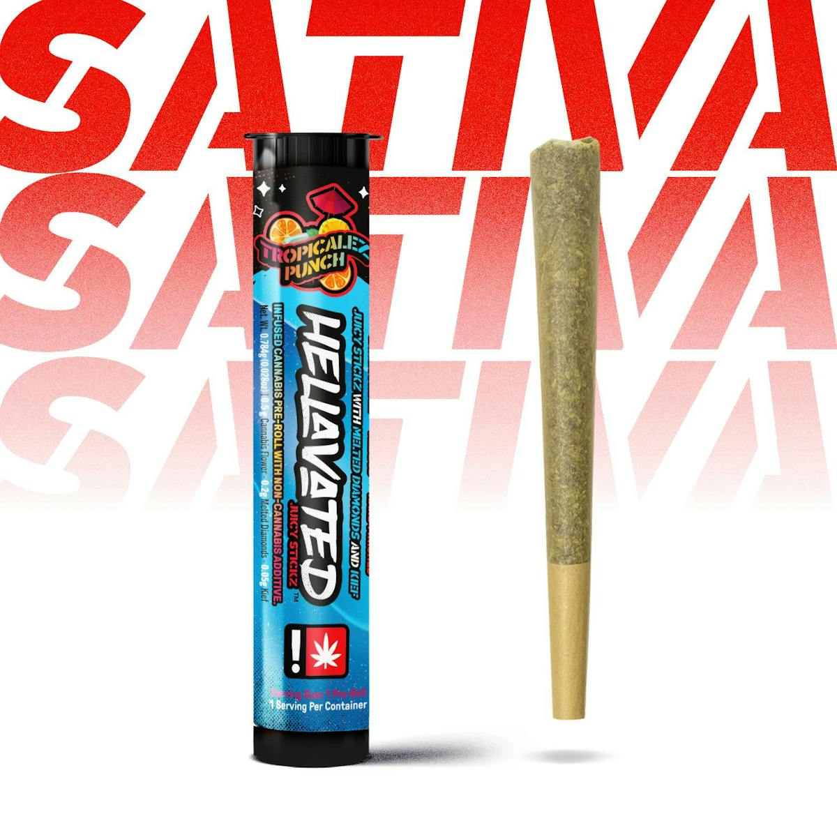 Photo of Hellavated Tropicalez Punch 0.75g Juicy Stickz Infused Preroll