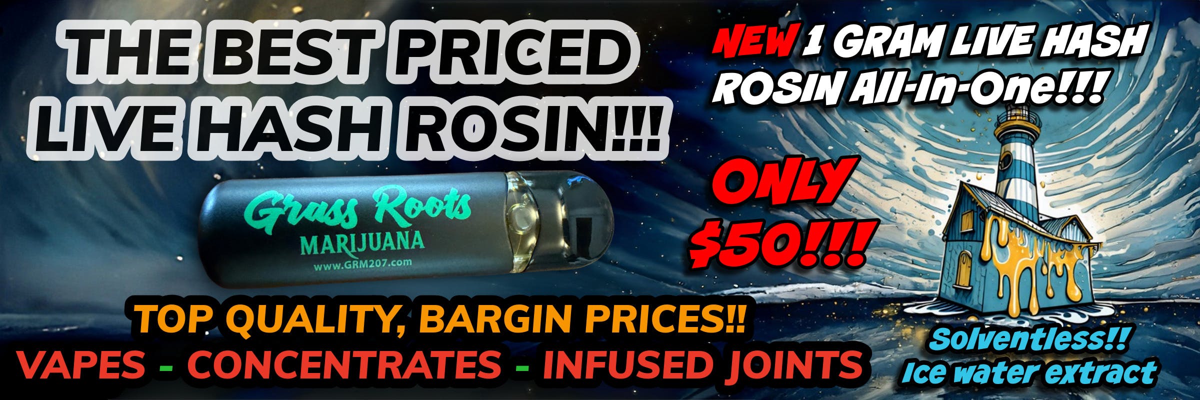 The best quality and price live hash rosin at GRM!