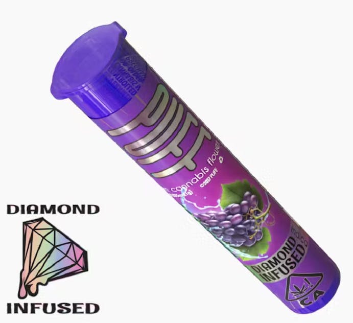 Grapeness Dimond Infused Pre roll | Indica | Puff