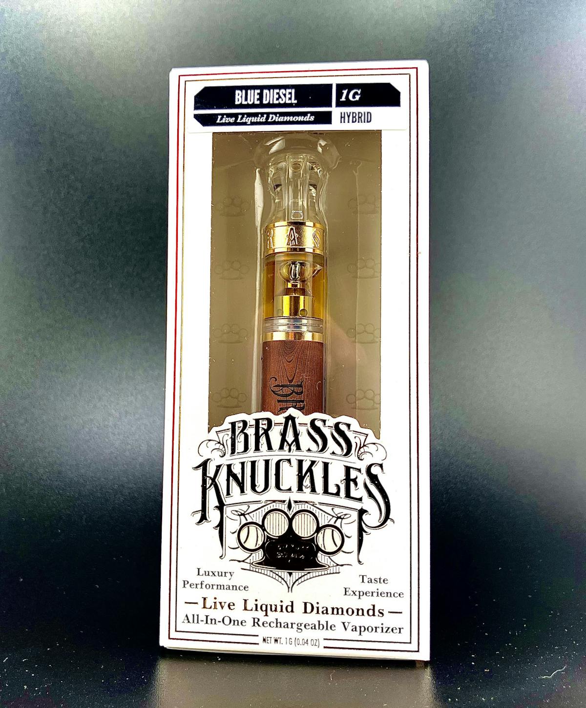 Image of Brass Knuckles – Blue Diesel – Live Liquid Diamonds AIO vape