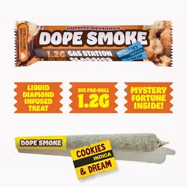 Dope Smokes - 1.2g Liquid Diamond Infused Preroll - Cookies & Dream