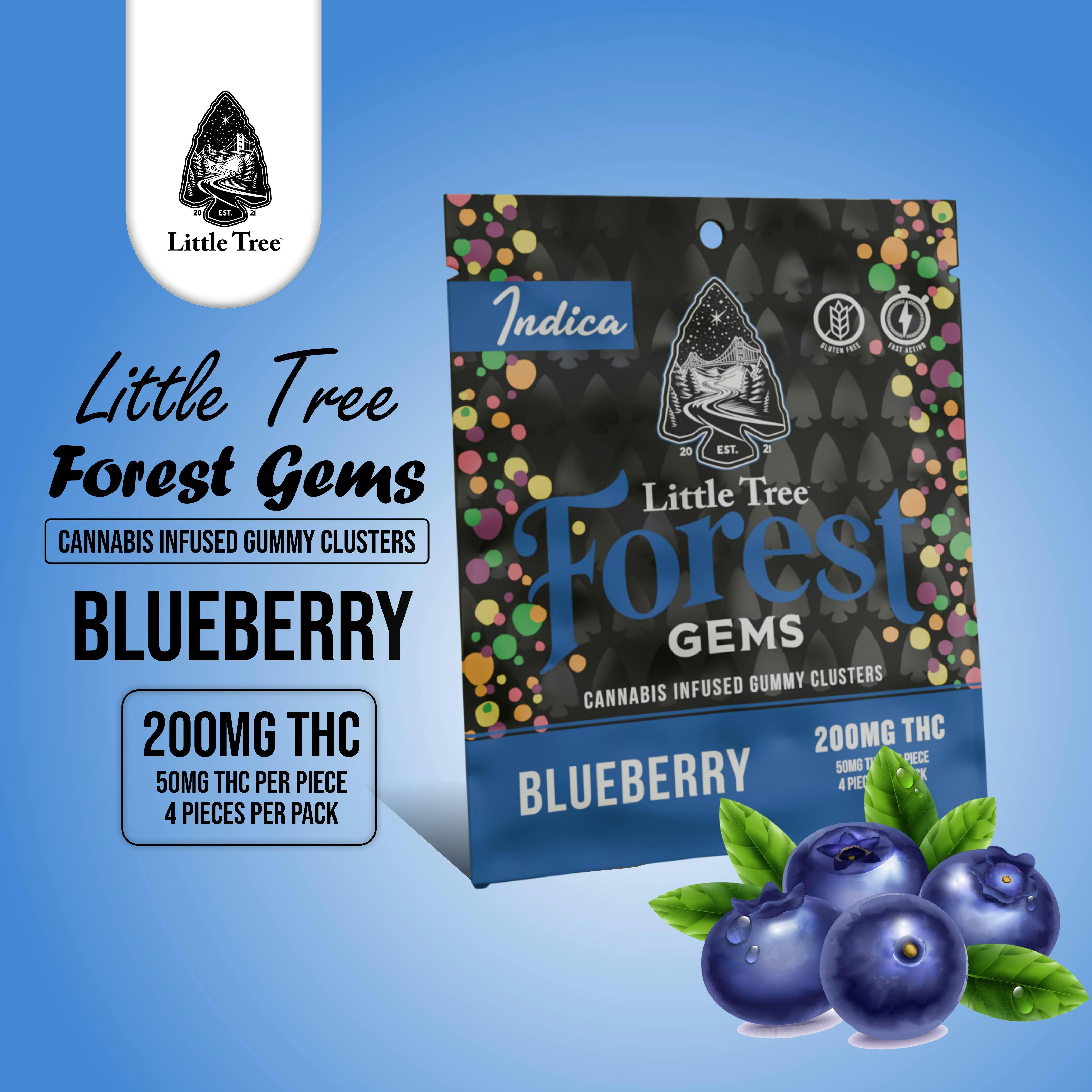Product: Little Tree | Blueberry Forest Gems Gummies 4x50mg 200mg