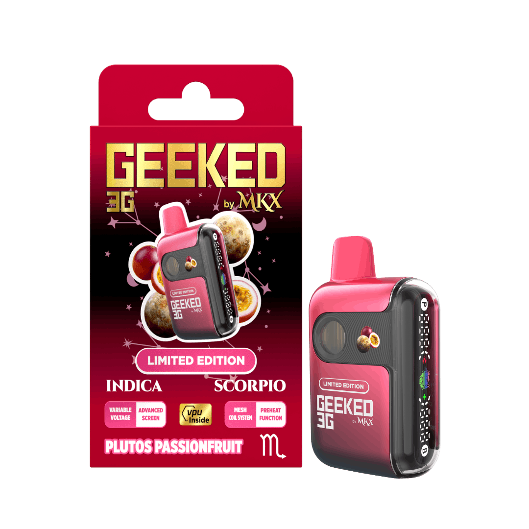 Geeked By MKX - 3g Disposable *LIMITED EDITION* - Plutos Passionfruit - Indica