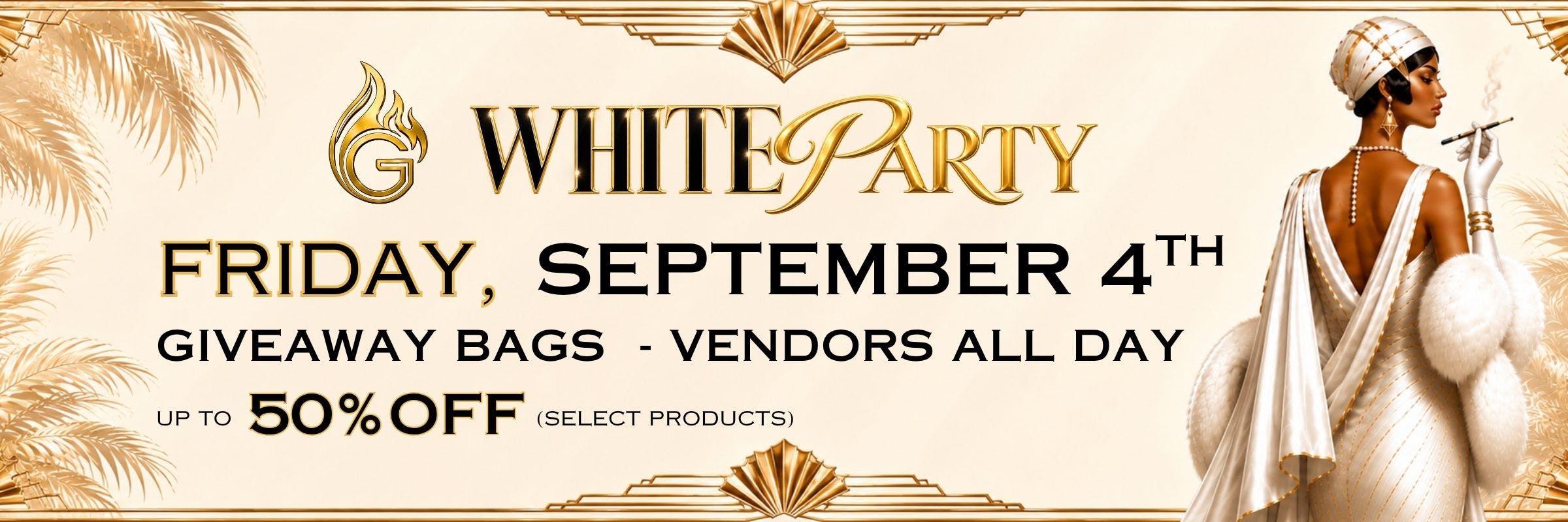 SEO Description: Gazzz Cannabis Co. End of Summer White Party in Roseville, MI on September 4th featuring up to 50% off select products, giveaway bags, vendors all day, exclusive deals and more.
