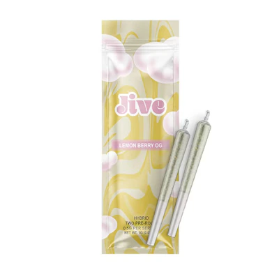 Jive - 2 Pack .5g Prerolls - Lemon Berry OG
