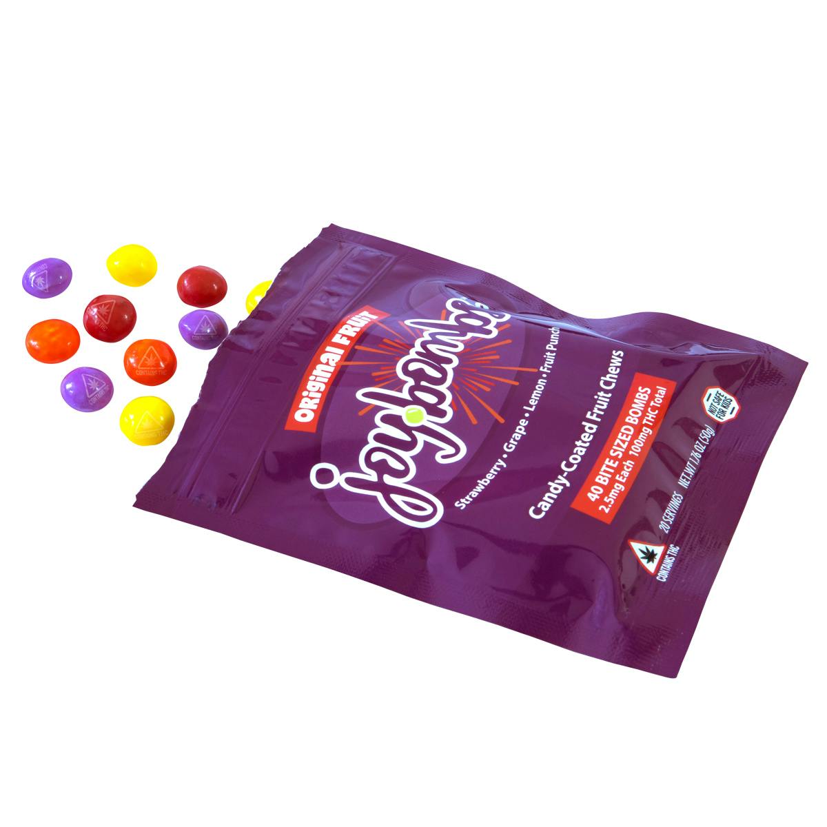 Photo of Joy Bombs Original Fruit (40pk / 100mg THC)