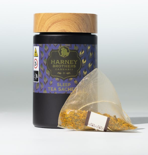 Harney Brothers Hemp Morninga SLEEP Tea Sachets 16mg 5pk Sacred Bloom