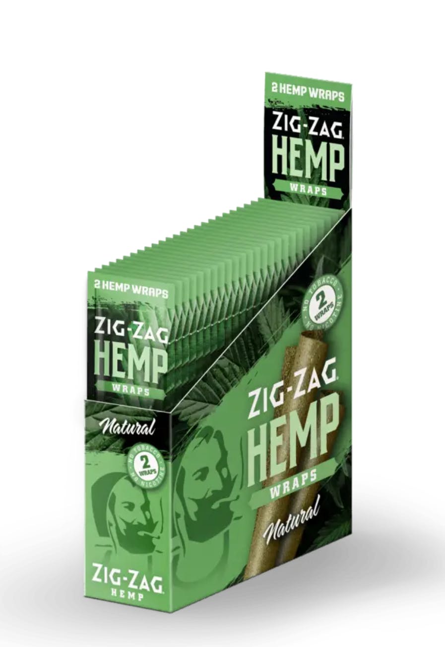 Zig Zag Hemp Wraps Natural 2pk