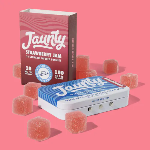 Jaunty | Strawberry Jam ~ Hybrid | 10mg Live Rosin Gummy | 10-pk-1