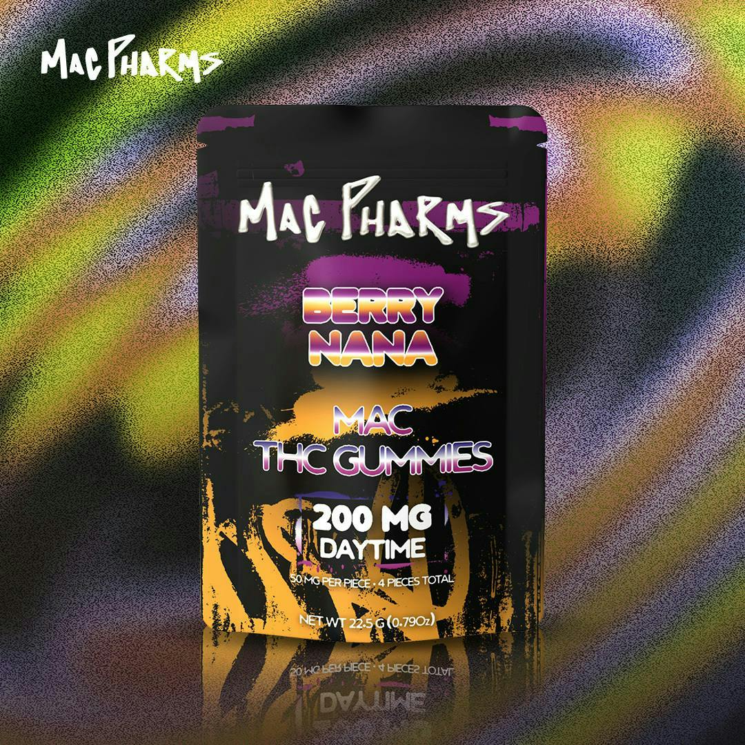 Product: MAC PHARMS | BERRY NANA - 200MG GUMMIES | 4PK | HYBRID