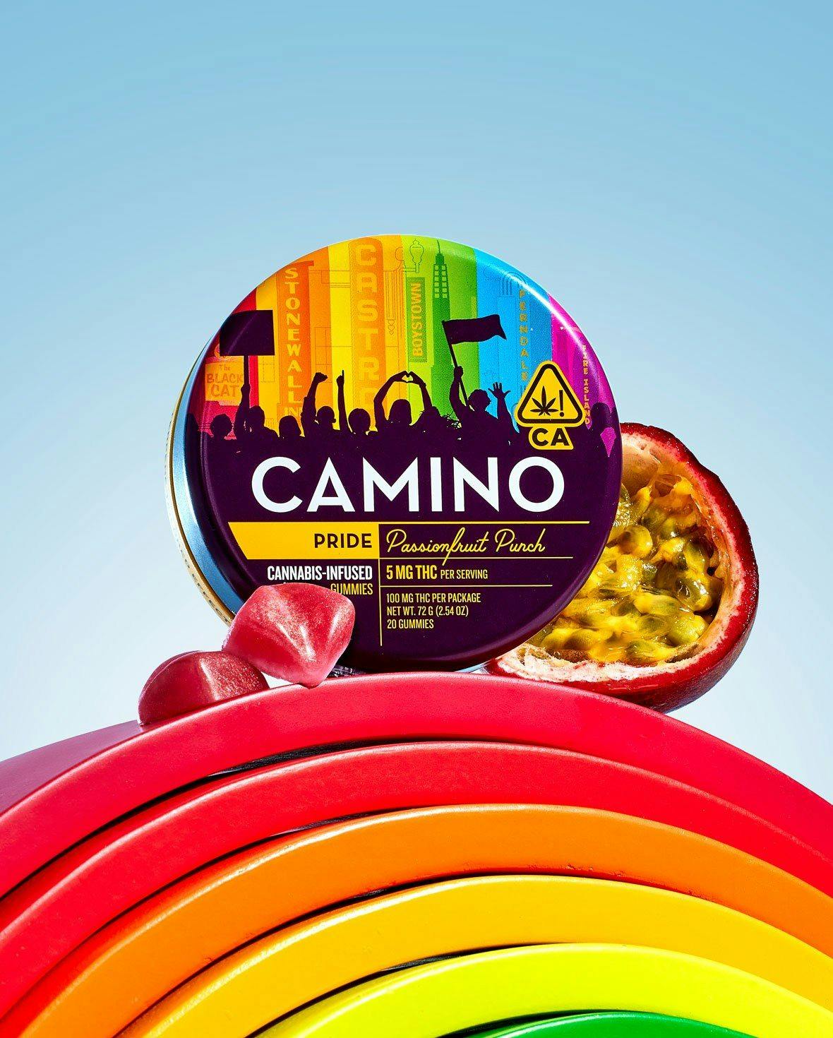 image of Camino ‘Pride’ Passionfruit Punch Gummies [20pk] (100mg THC)