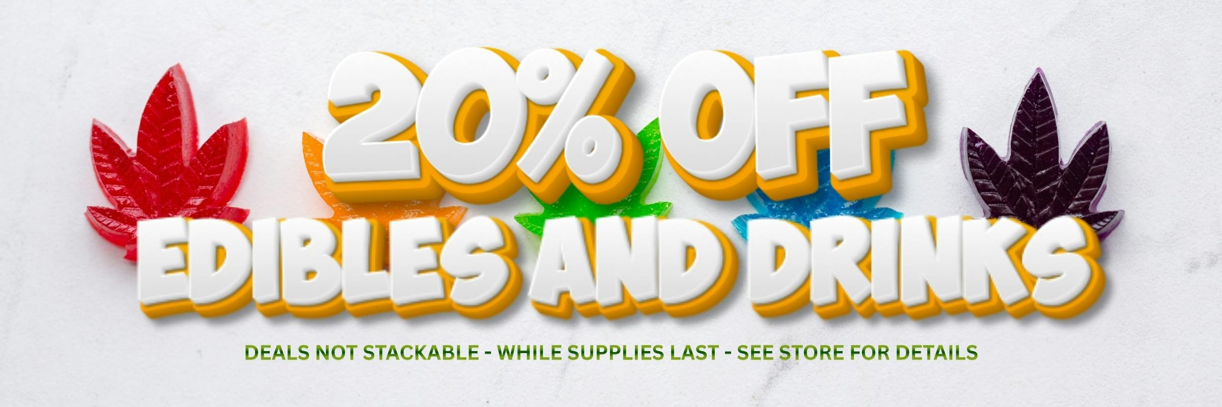 20% off edibles and drinks at NOBO Lakemoor location, while supplies last. See store for details. Offer not stackable.