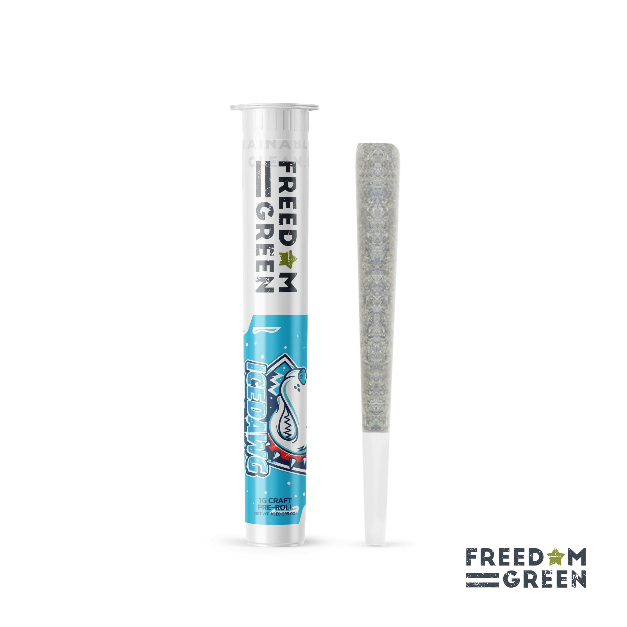 Freedom Green - 1g Preroll - Ice Dawg