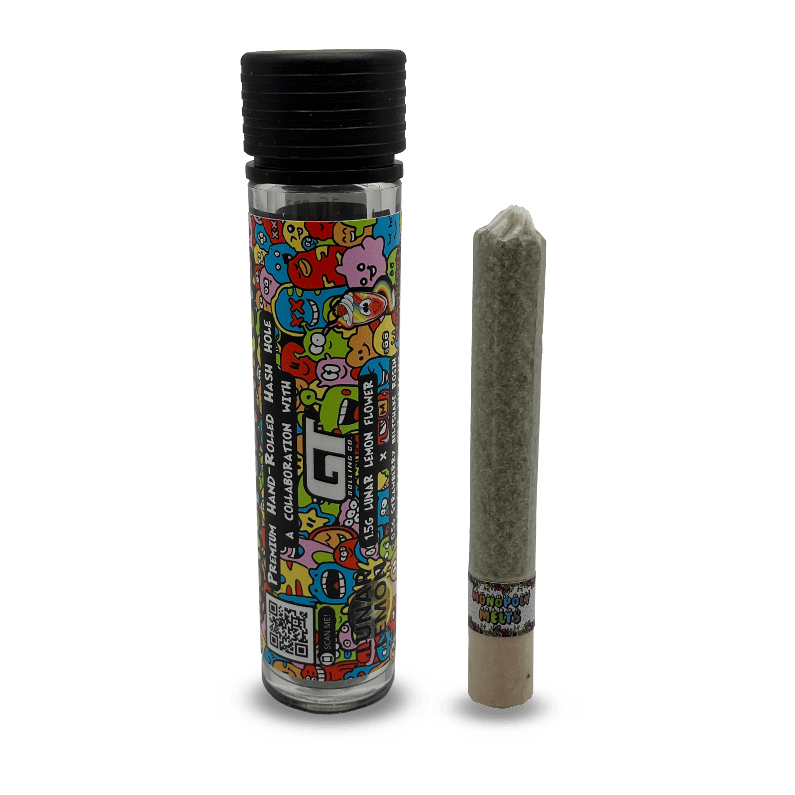 Product: Monopoly Melts x GT Rolling Co | Live Rosin Donut - 2g - Lunar Lemon x Strawberry Belt