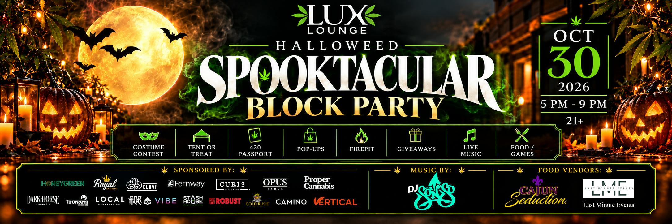 Luxury Leaf Halloween Spooktacular Block Party