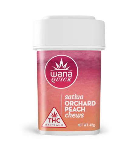 Quick Orchard Peach Sativa Chews [10 pack] | 100mg-active