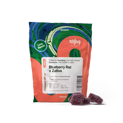 MFNY - 100mg Live Resin Gummies - Blueberry Raz x Zativa