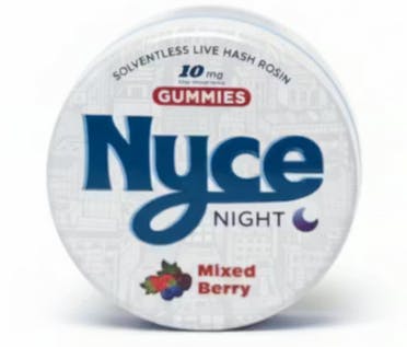 Mixed Berry | 100mg | Live Rosin Gummies | 10 Pack | Night Time | Nyce