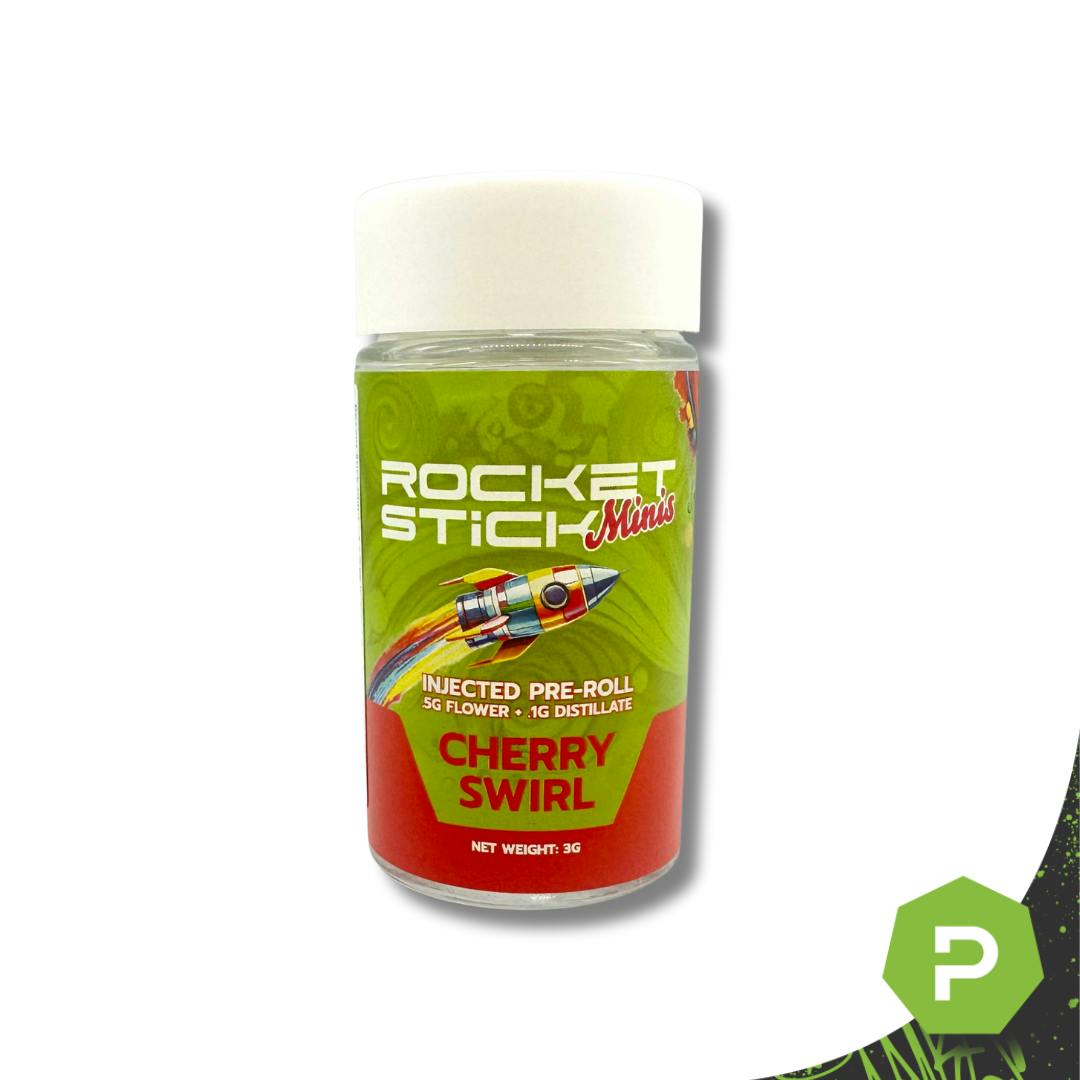 Rocket Rocket Stick Minis x 5 Infused Prerolls | Cherry Swirl