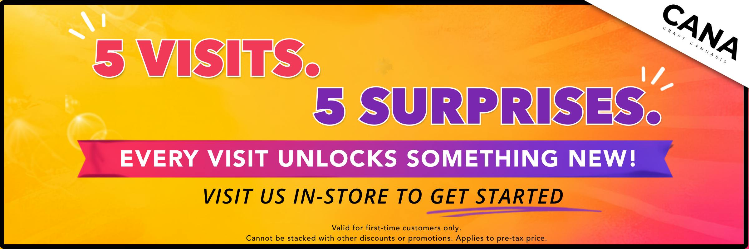 5 Visits. 5 Surprises.