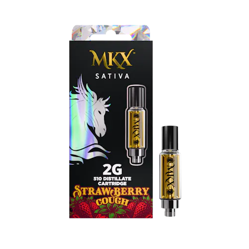 MKX 2 Gram 510 Thread Carts – Strawberry Cough 2g 510 Thread – Sativa-active