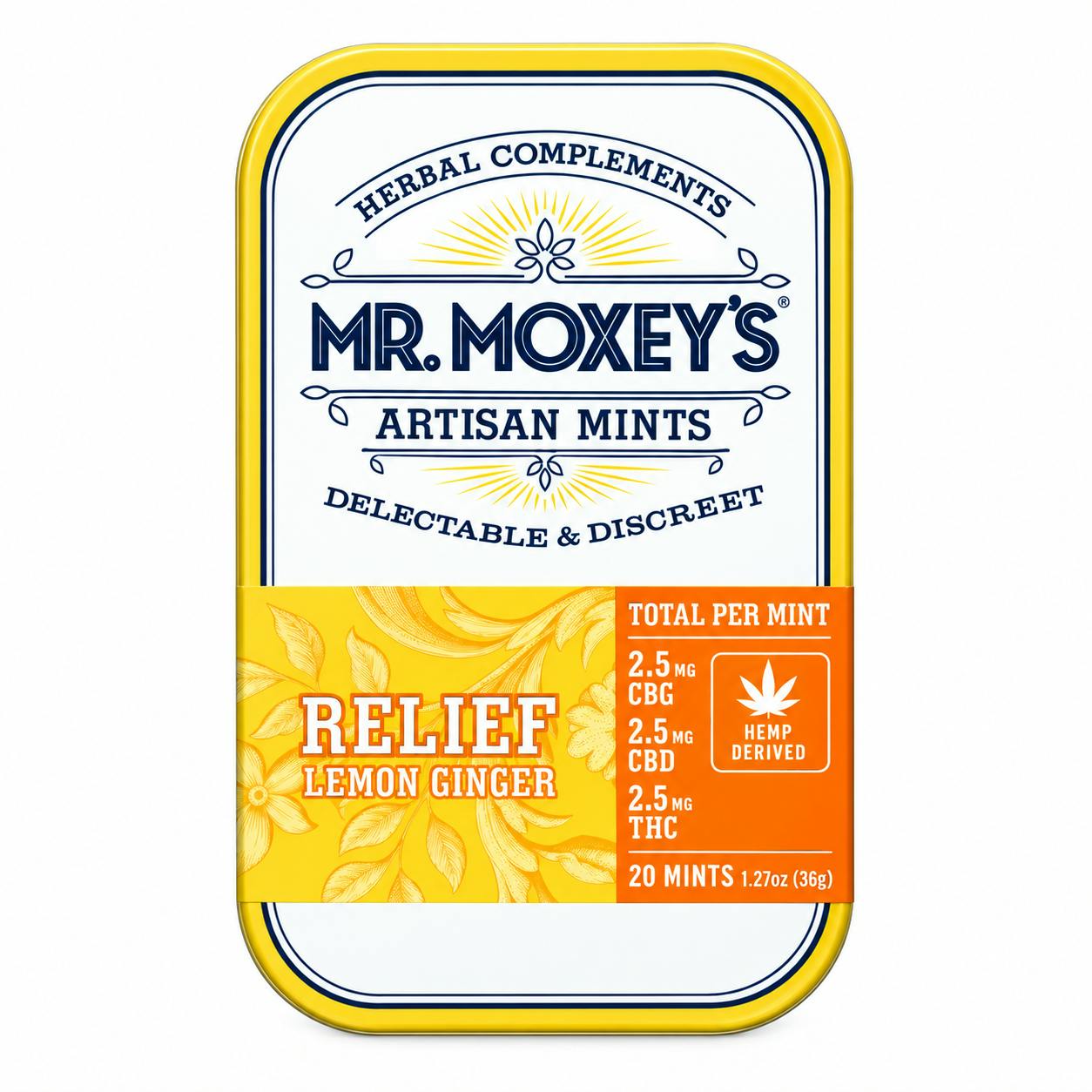 Mr. Moxey's - Lemon Ginger Relief 1:1:1 THC:CBD:CBG - 100mg - 20ct