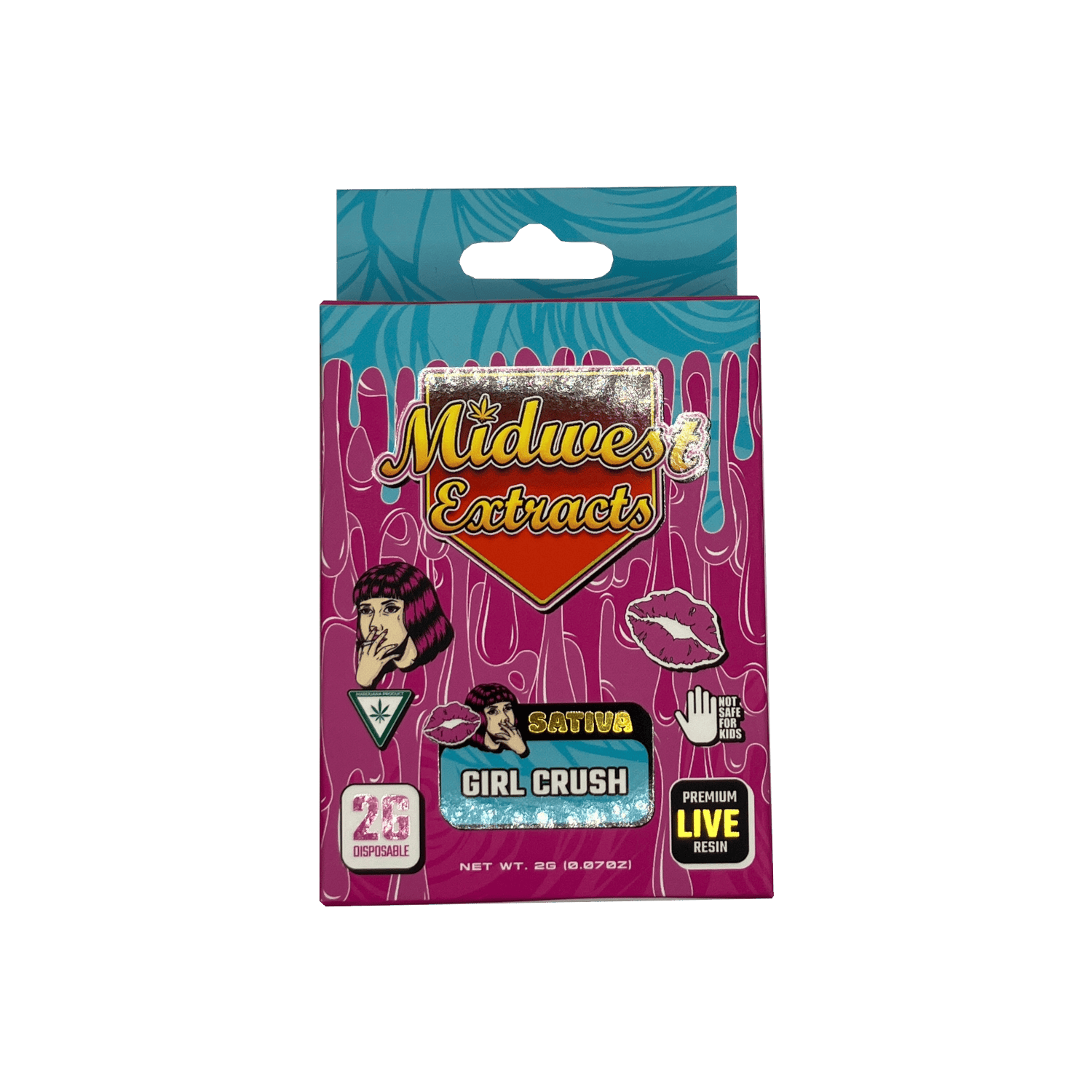 Product: Midwest Extracts | Live Resin Disposable - 2g - Girl Crush