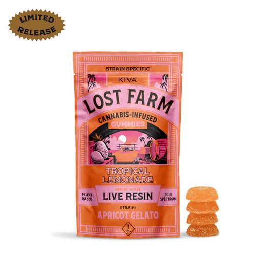 Lost Farm | Orange 43 x Juicy Peach (Live Resin) Gummies | 10pk | 100mg-active