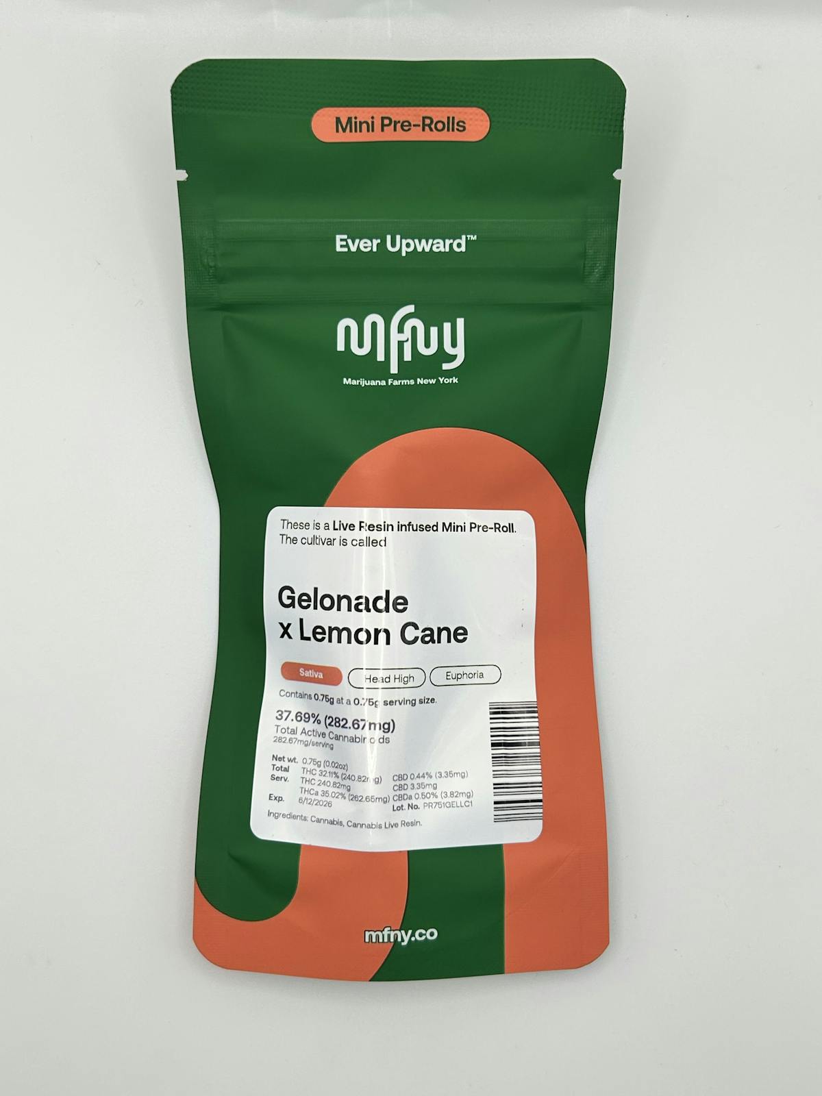 Photo of MFNY – Gelonade x Lemon Cane Live Resin Infused Mini Preroll