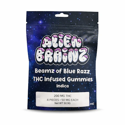 Alien Brainz - 200mg Gummies - Beamz of Blue Razz