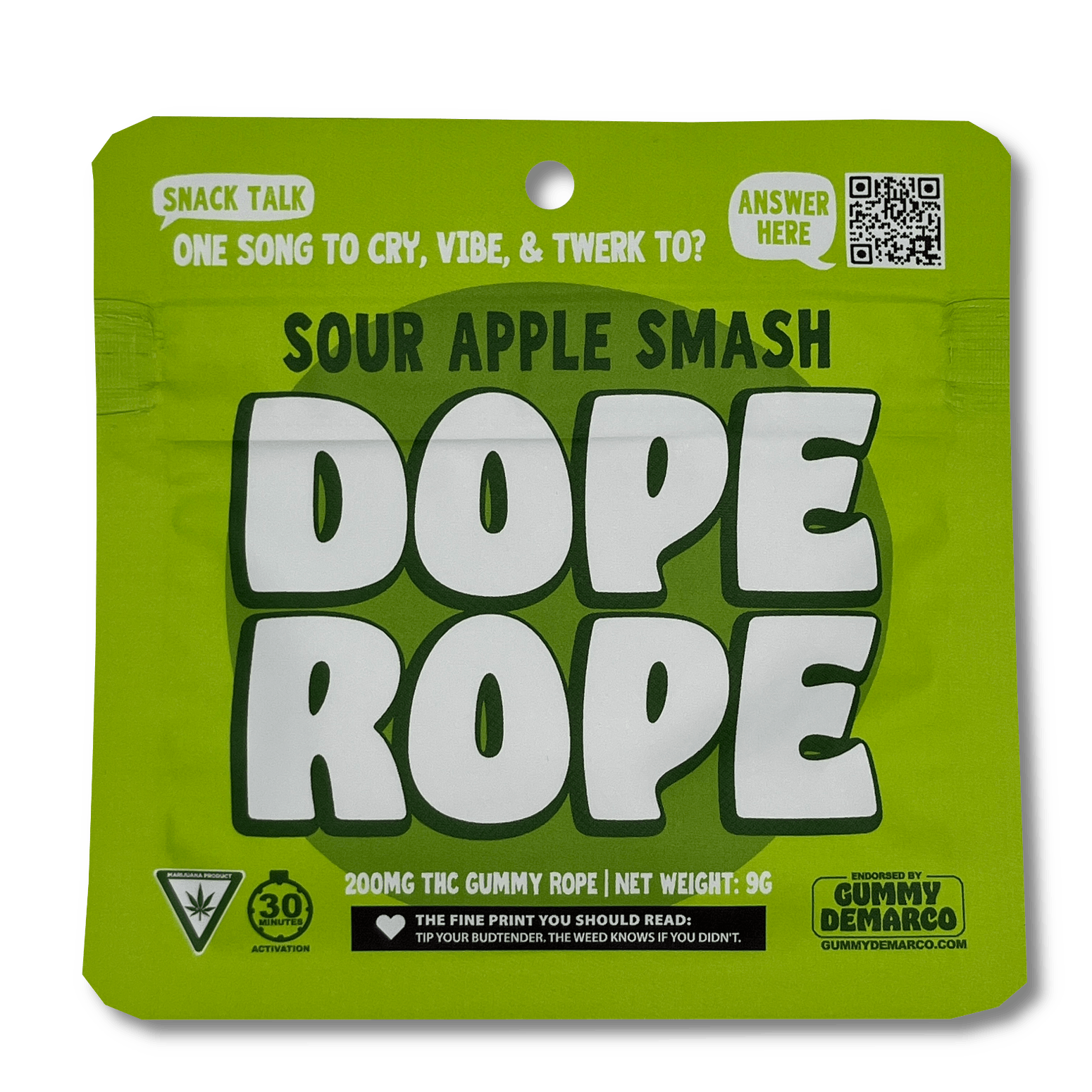 Product: Dope Rope | Gummy Rope - 200mg - Sour Apple Smash