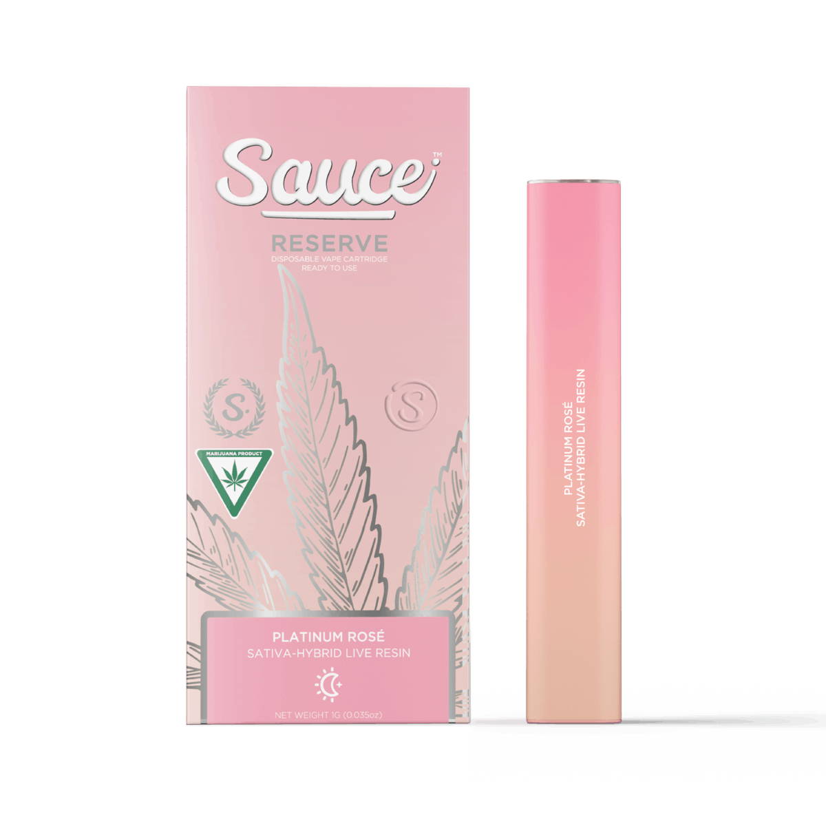 Sauce - 1g Live Resin Disposable - Platinum Rose