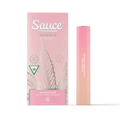 Sauce - 1g Live Resin Disposable - Platinum Rose