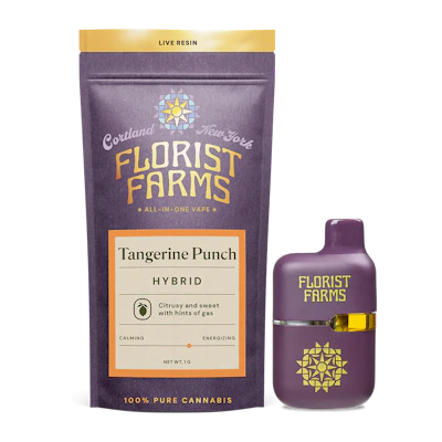 Florist Farms - 1g Live Resin Disposable - Tangerine Punch - DISPOSABLES by Florist Farms at King of Budz