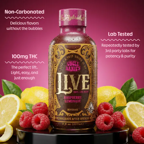 Uncle Arnies 8oz 100mg Raspberry Lemonade Live Resin-3