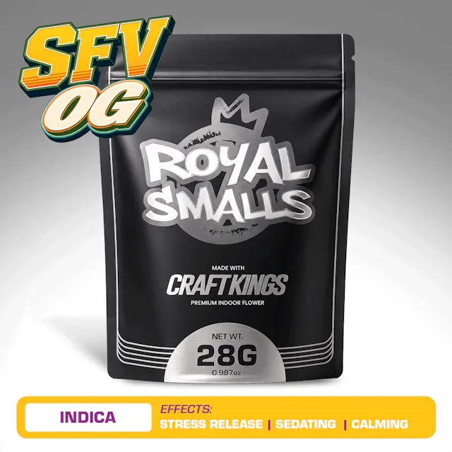 Craft Kings Royal Smalls SFV OG 28g (indica, flower)
