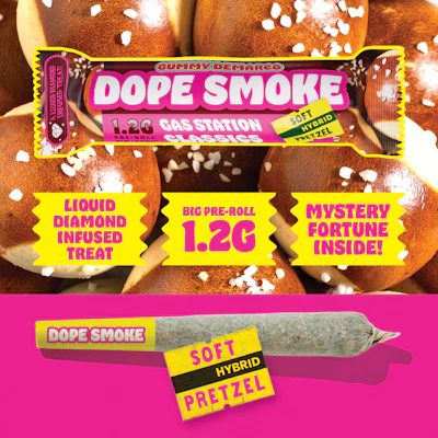 DOPE SMOKE | Soft Pretzel | Liquid Diamond Infused Joint | 1.2G - PRE_ROLLS by Gummy Demarco at King of Budz