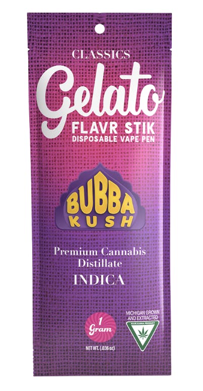 Product: Gelato | Disposable Vape - Bubba Kush - 1g