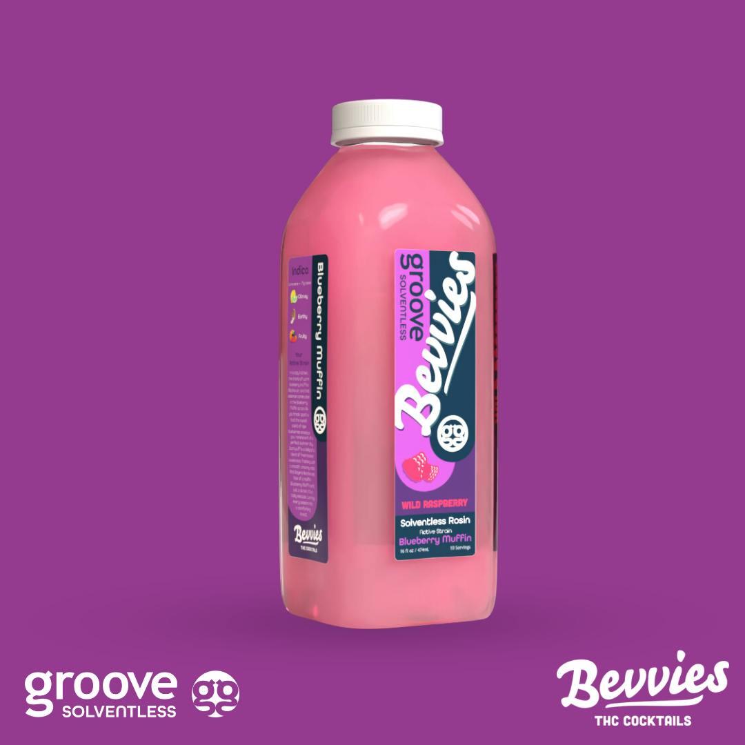 Bevvies x Groove - Wild Raspberry (Blueberry Muffin) Solventless Beverage