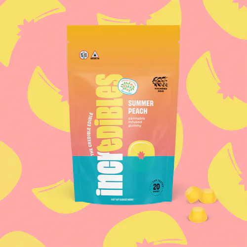 Summer Peach | Gummies | 20 pack | 100mg THC-active