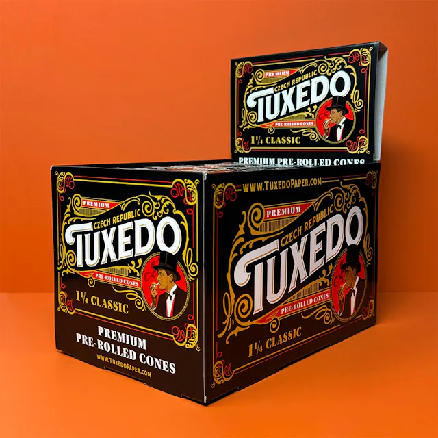 Papers Tuxedo Classic Pre-Roll Cone 6pk (1 1/4") (hybrid, papers rolling supplies)