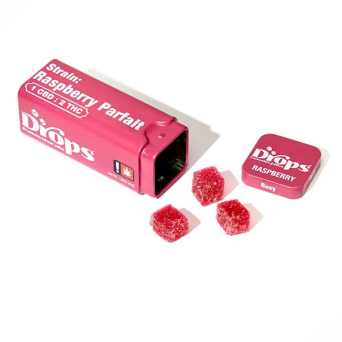 Raspberry 20-Piece [Calm Energy] (2:1) | 100mg 44g Edibles | Drops