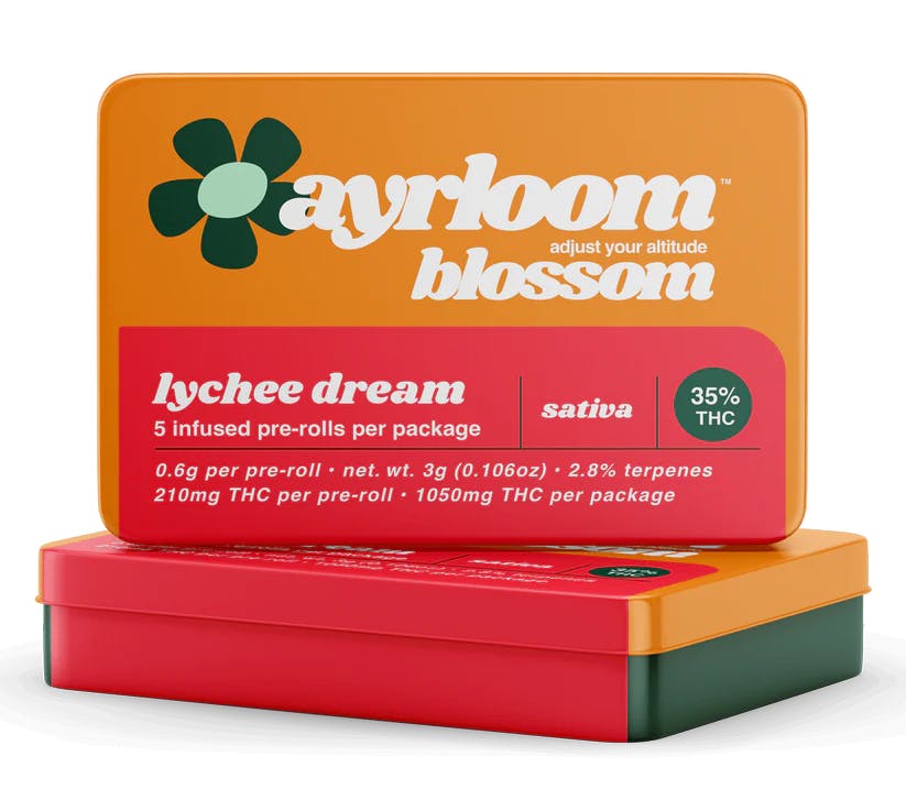 Ayrloom | Lychee Dream | Blossom Pre-Rolls | 5pk