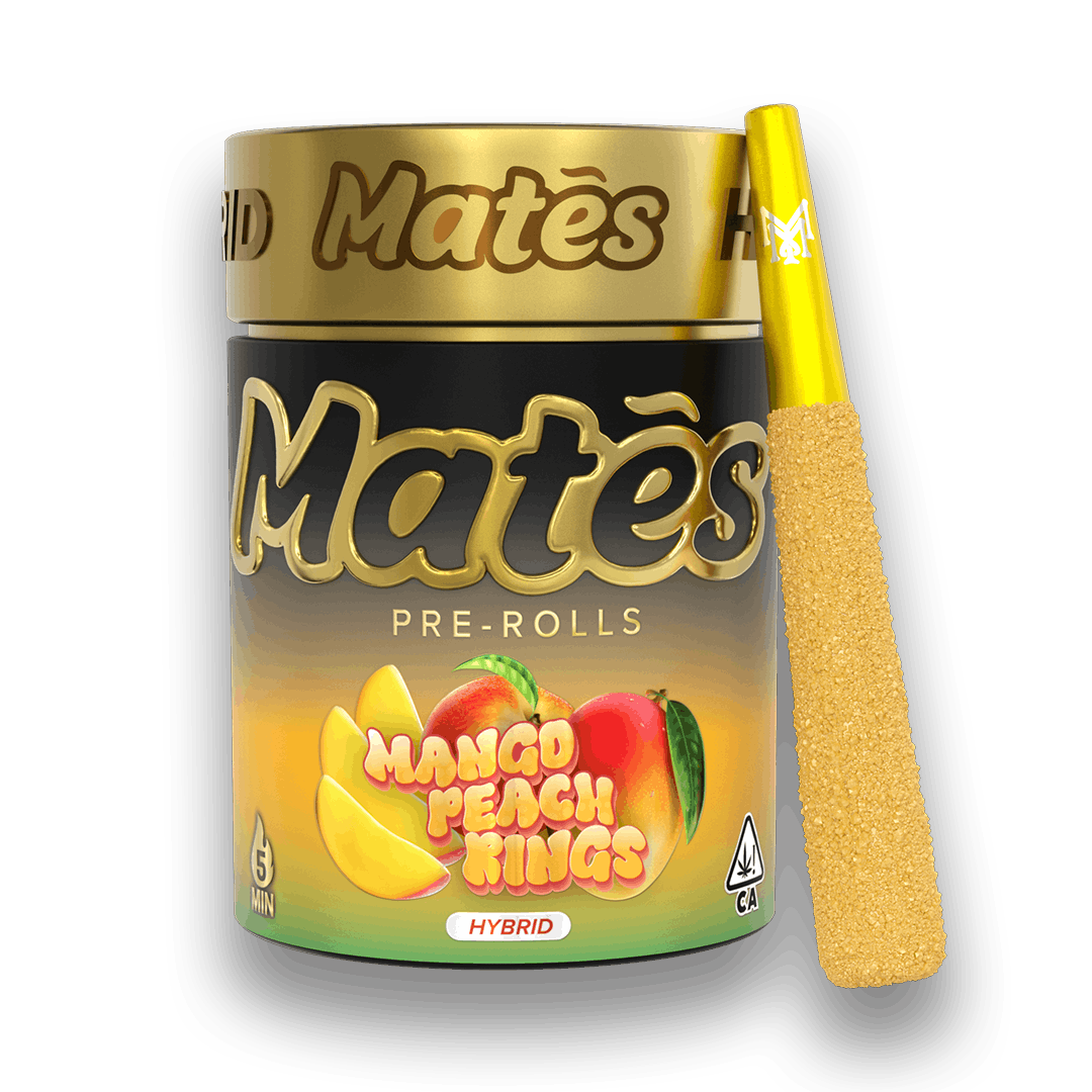 MUHA MEDS MATES | MANGO PEACH RINGS | INFUSED PRE-ROLLS | 5 x 3G | HYBRID