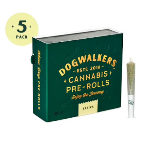 Dogwalkers | Lemon Gelato Cookies | 0.35g x 5ct Pre-Roll Pack-1
