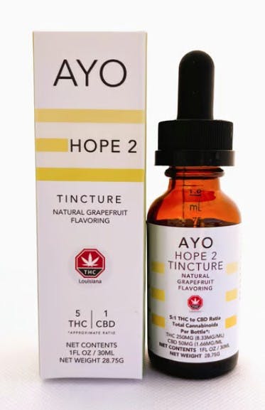 Ayo: Tincture | Hope 5:1 | THC:CBD | GDF - Sulphur