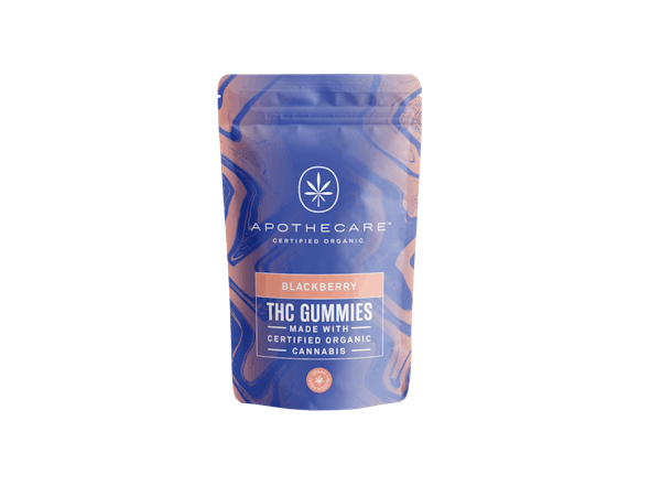 Apothecare | Certified Organic Sour Blackberry THC Gummies | 200mg*