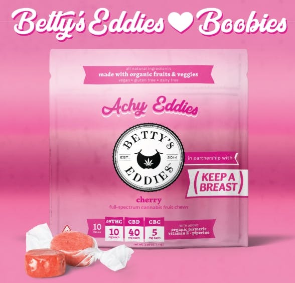 Product GGG Betty's Eddies Breast Cancer Chews - Cherry 100mg 10pk
