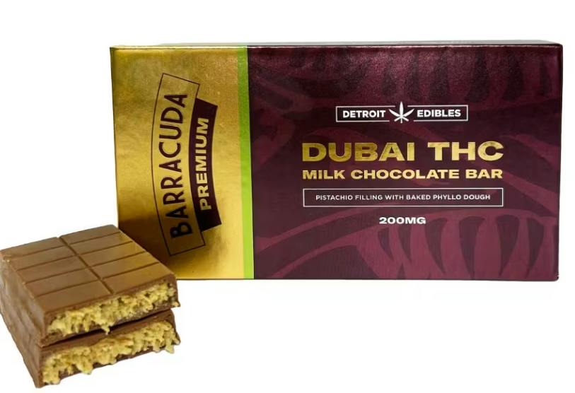 Detroit Edibles | Barracuda Bar | Dubai Chocolate | 200mg
