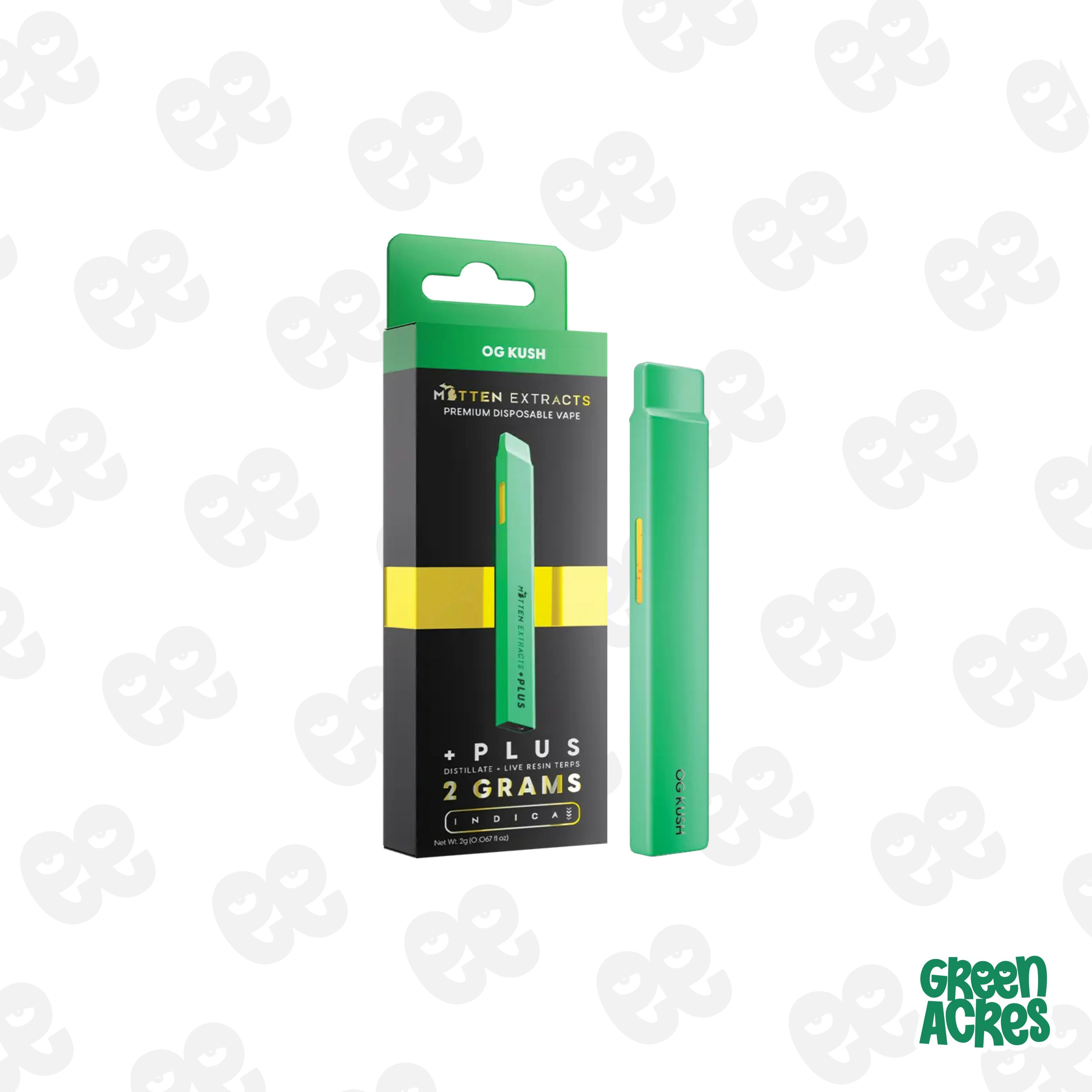 elf bar vape uk Mitten Extracts Disposable OG Kush 1g - Highwire Farms
